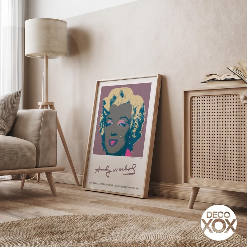 Marilyn Monroe Poster – Andy Warhol Retrospective Pop Art Print in ...