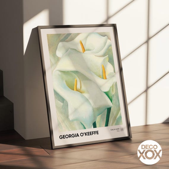 Georgia O'keeffe Calla Lilies Poster, Vintage Floral Art Print - Etsy