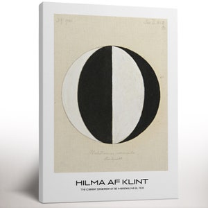 Hilma af Klint Exhibition Canvas Print, Vintage Spiritual and Mystic Fine Art, Abstract Wall Art, Art Lover Gift, Living Room Decor
