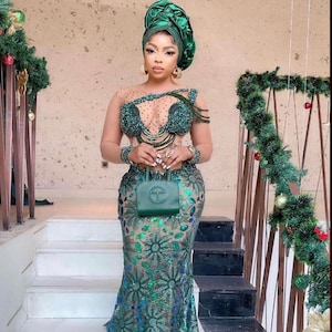Aso ebi long clearance gown