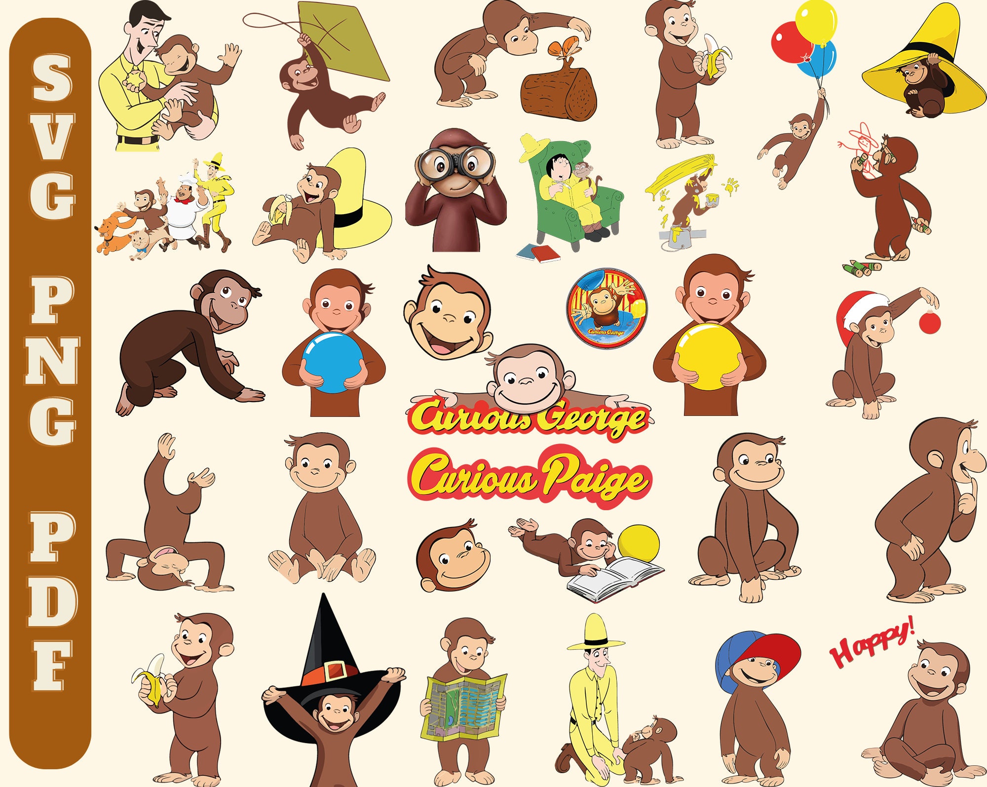 Curious George Halloween Clipart
