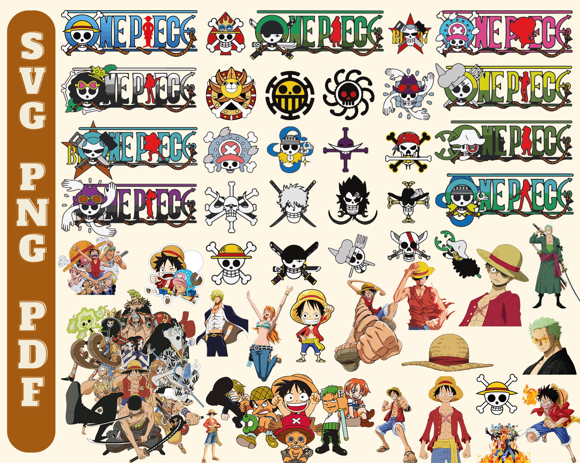 One Piece Bundle ,svg,png,eps,dxf one piece bundle, luffy sv