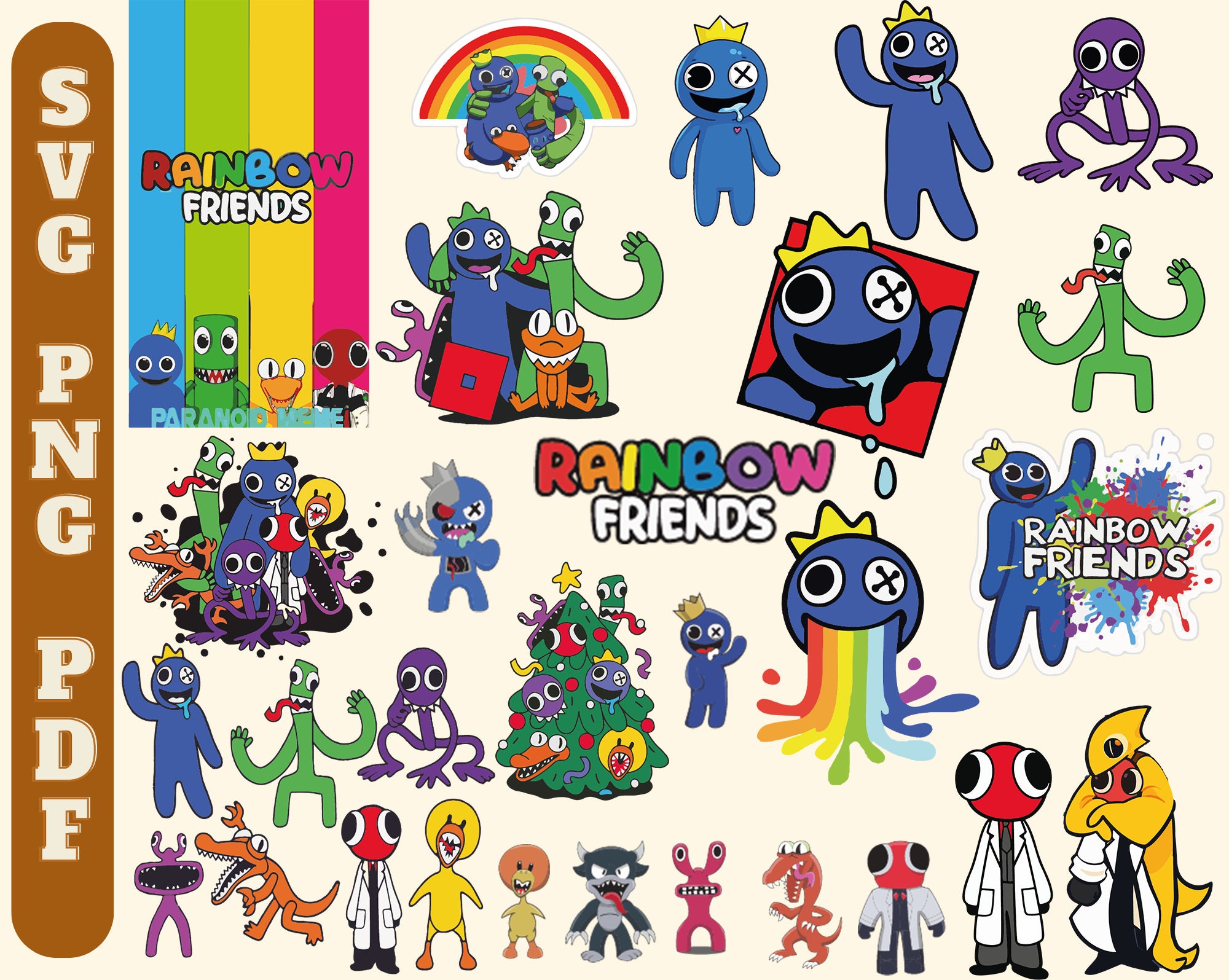 Rainbow Friends Roblox Poppy Playtime png/svg/jpeg/pdf perfect -   Portugal