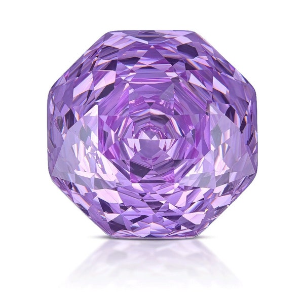 Cubic zirconia 10mm octagon rose cut light purple color gemstone