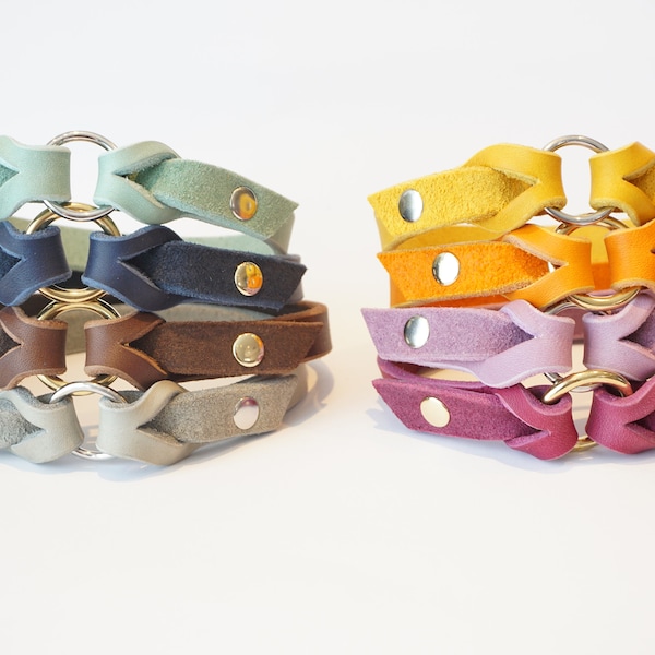 Markenhalsband für Hunde aus Fettleder, Verschiedene Farben möglich, Schmuckhalsband, Halsband für Steuermarke, Hundehalsband