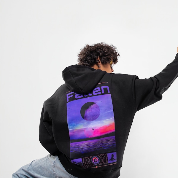 Fallen Oversize Unisex Hoodie | 100% Cotton High Quality Printed | Retrowave Hoodie | Übergröße Kapuzenpullover |