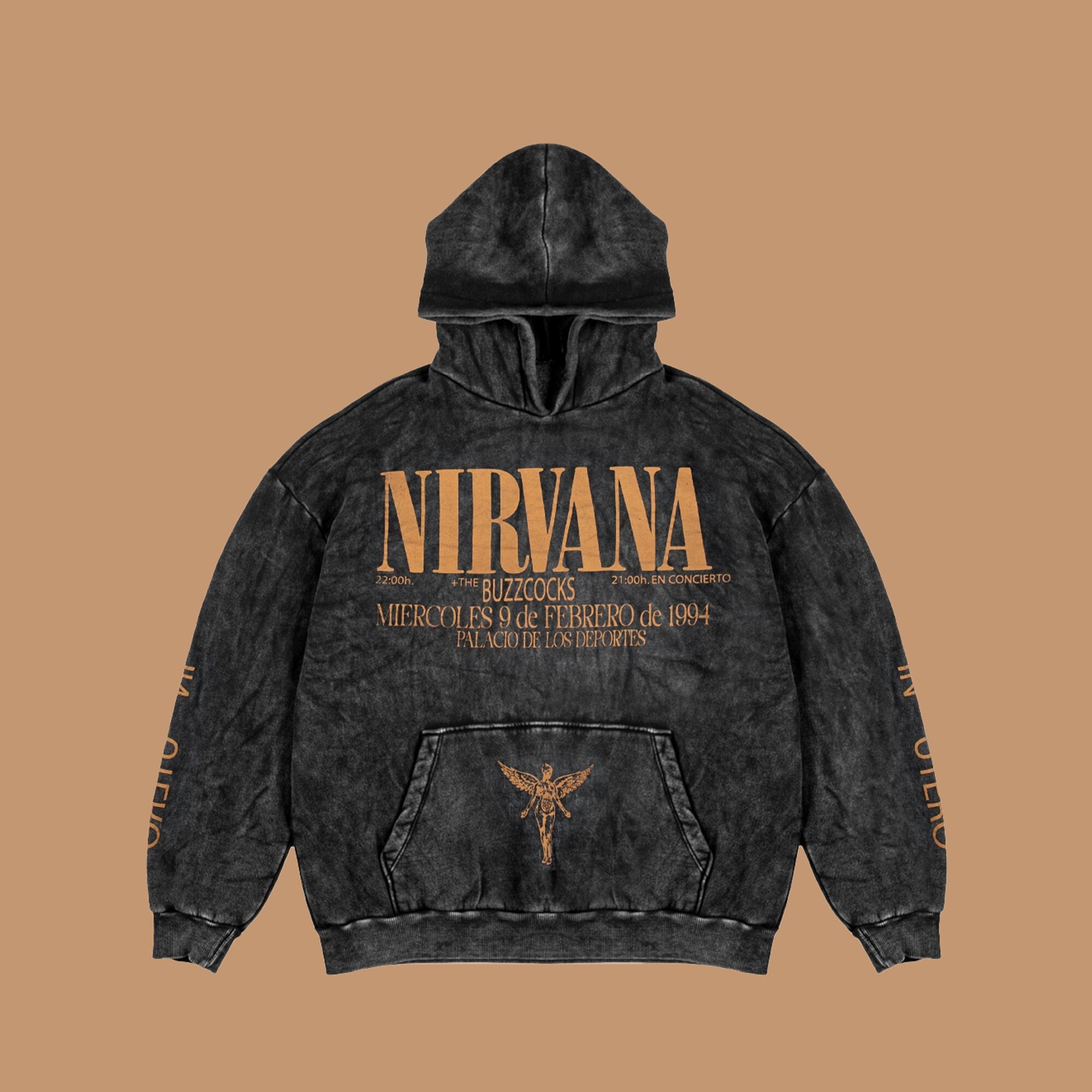Nirvana in Utero Acid Wash Oversize Unisex Hoodie 100 Cotton High Quality Printed Aesthetic Hoodie UbergroBe Kapuzenpullover Etsy UK