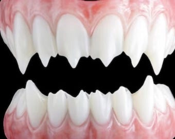 Tanden demonische monster FX, tanden horror kostuum, tanden Halloween, tanden cosplay monster, tanden SFX schepsel, accessoire demon kostuum