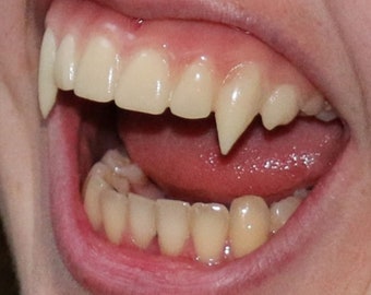 Realistic Vampire Fangs , Vampire Teeth , Custom Fit Vampire Fangs , Pure Vladymyr Fangs , Prosthetic Vampire Fangs , Cosplay FX Fangs