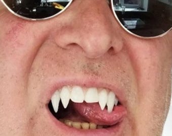 Realistic Vampire Fangs , Vampire Teeth , Custom Fit Vampire Fangs , Pure Sabrathan Fangs , Prosthetic Vampire Fangs , Cosplay FX Fangs