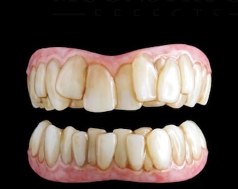 The Grouch Teeth , The Christmas Grouch Teeth , Stained Teeth , Crooked Teeth , Prosthetic Teeth For TV And Films , Cosplay Grouch Teeth