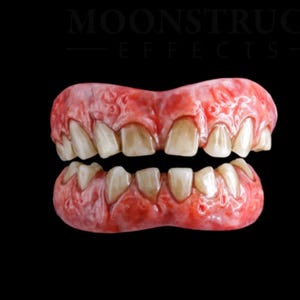 Freddy Krueger Style Teeth , Freddy Krueger Cosplay Teeth , Teeth With Rotted Gums , Stained Costume Teeth , Pro Character FX Costume Teeth
