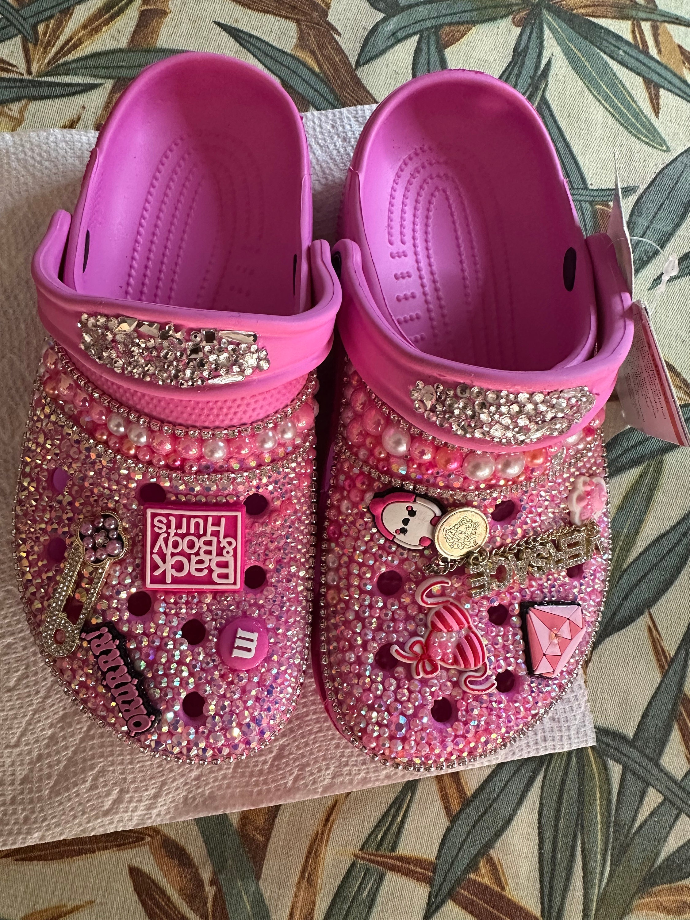 Custom Pink & Black Croc High-Tops Crocs x Zanmang Loopy Stomp Clog Pink Men Unisex Platform  main image 2