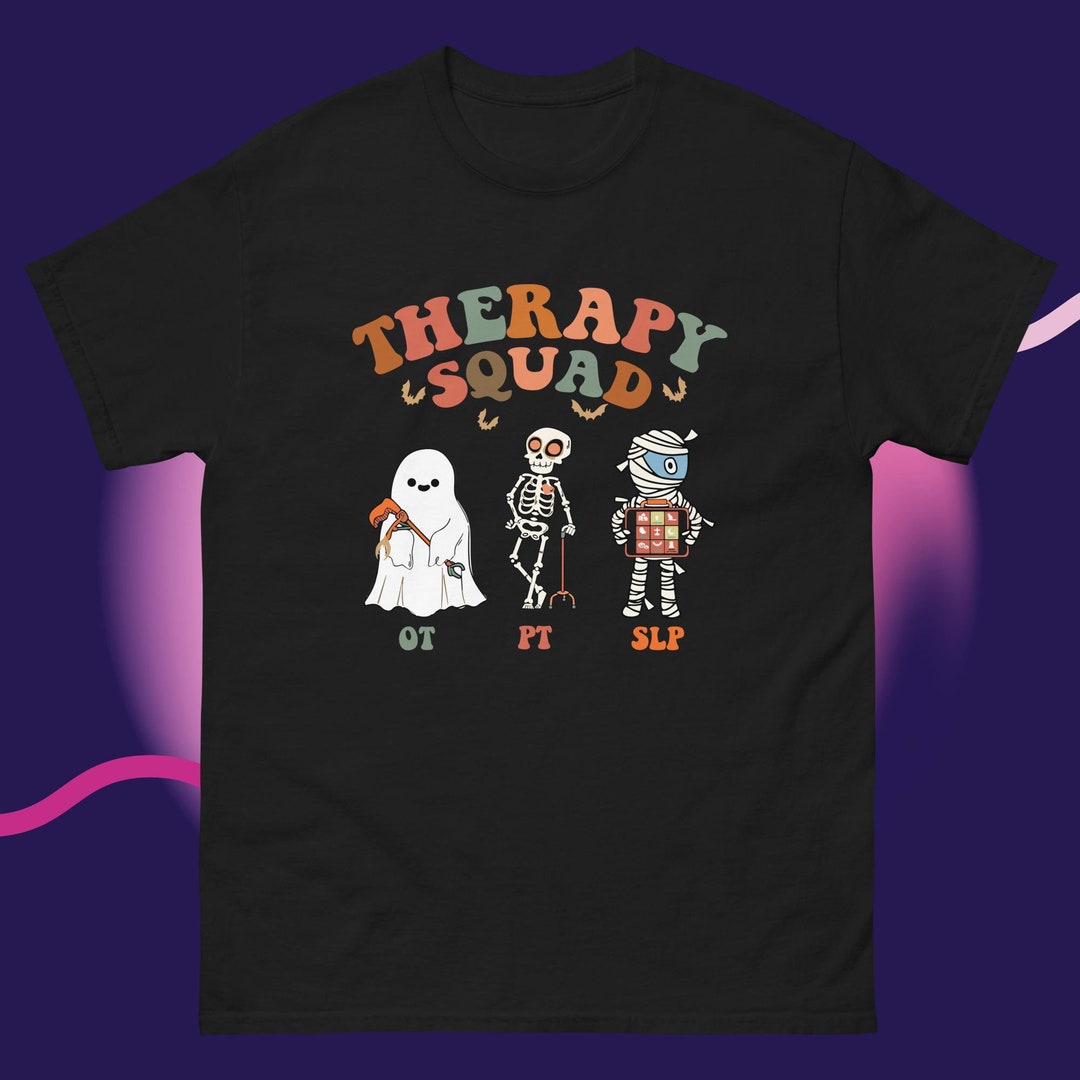Retro Therapy Squad SLP OT PT Team Halloween Speech Physical T-shirt - Etsy