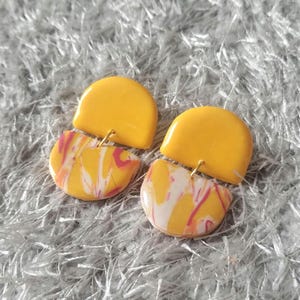 Sun. Polymer clay earrings