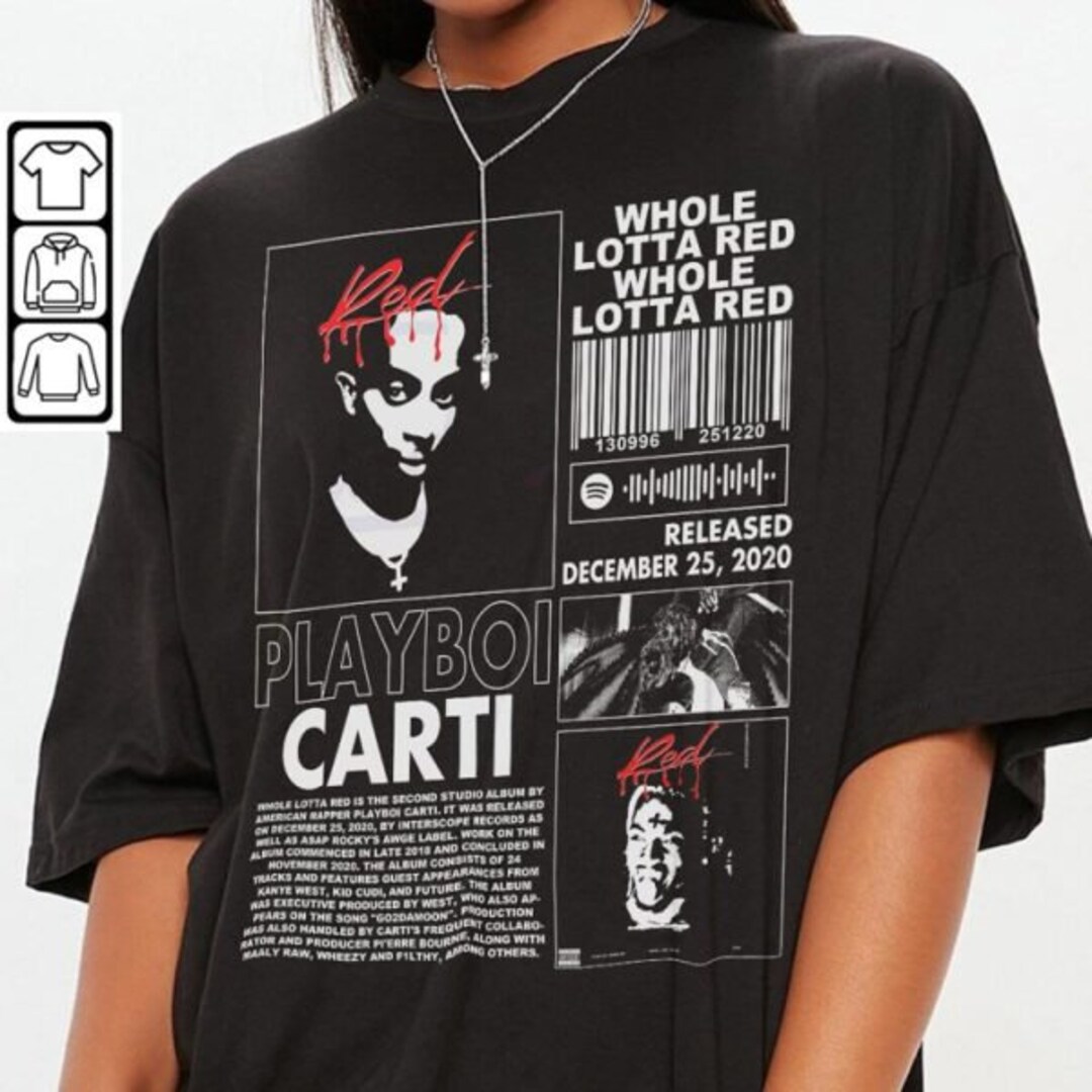 Whole Lotta Red Carti T-Shirt, HipHop Rap Unisex Long Sleeve