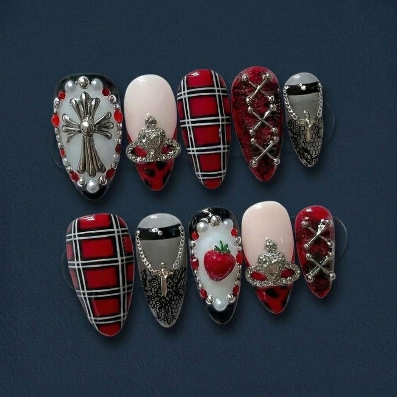 Punk Inspired Nails Etsy punk-inspired-nails-etsy