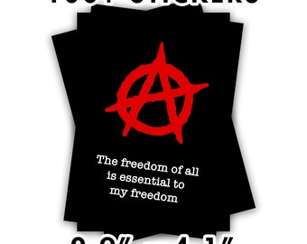 100+ Anarchist Flag Stickers | Bakunin Quote, Political Laptop Decals