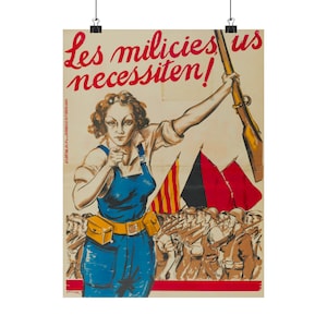 CNT Poster Reproduction | Vintage Spanish Civil War Propaganda | Anarchist Poster | CNT-FAI | 12&quot; x 16&quot; Republican Poster | Feminism