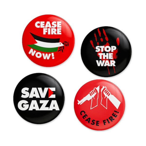8 Free Palestine Buttons | Save Gaza | Stop Apartheid | Free Palestine | Backpack Buttons | Political Buttons | | Button Pack | Palestine
