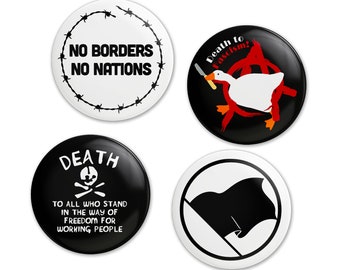 Anarchist Button Set | Handmade Political Pins