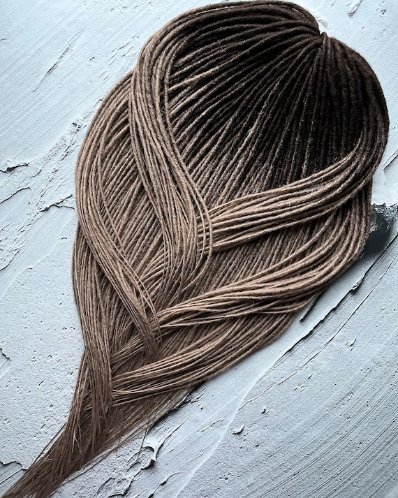 Micro dreadlock extensions, brown dreads, dark and light brown dread, dreads extensions full set, microdreads, thin synthetic dreads, locks