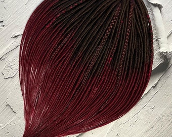 Synthetic dreads dreadlock extensions Burgundy double ended dreads Dark red dreadlocks Hair extensions Ruby Fake dreads SE ombre dreads
