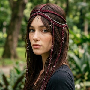 Braided Hair Tiara, Viking Hair Crown, Adjustable Hair Tikka, Boho Festival Hairpiece, Elven Headpiece, Renaissance Hair Accessory