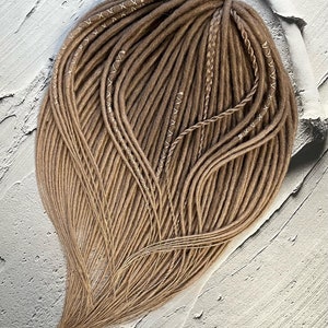 Ombre dreads brown to blonde dreadlocks, fake hair extensions, soft dreads,beige synthetic dreads, Viking dreads, braids DE or SE