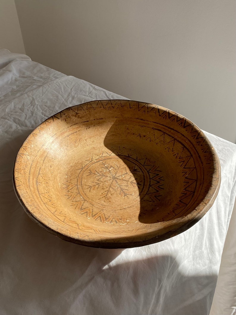 Antique bowl clay bowl Moroccan bowl vintage decor wabi sabi decor image 1