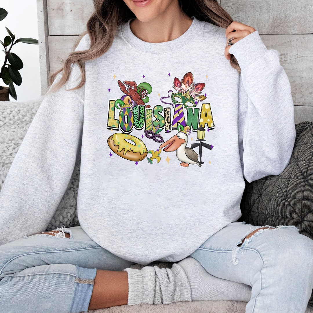 mardi gras sweatshirt girls