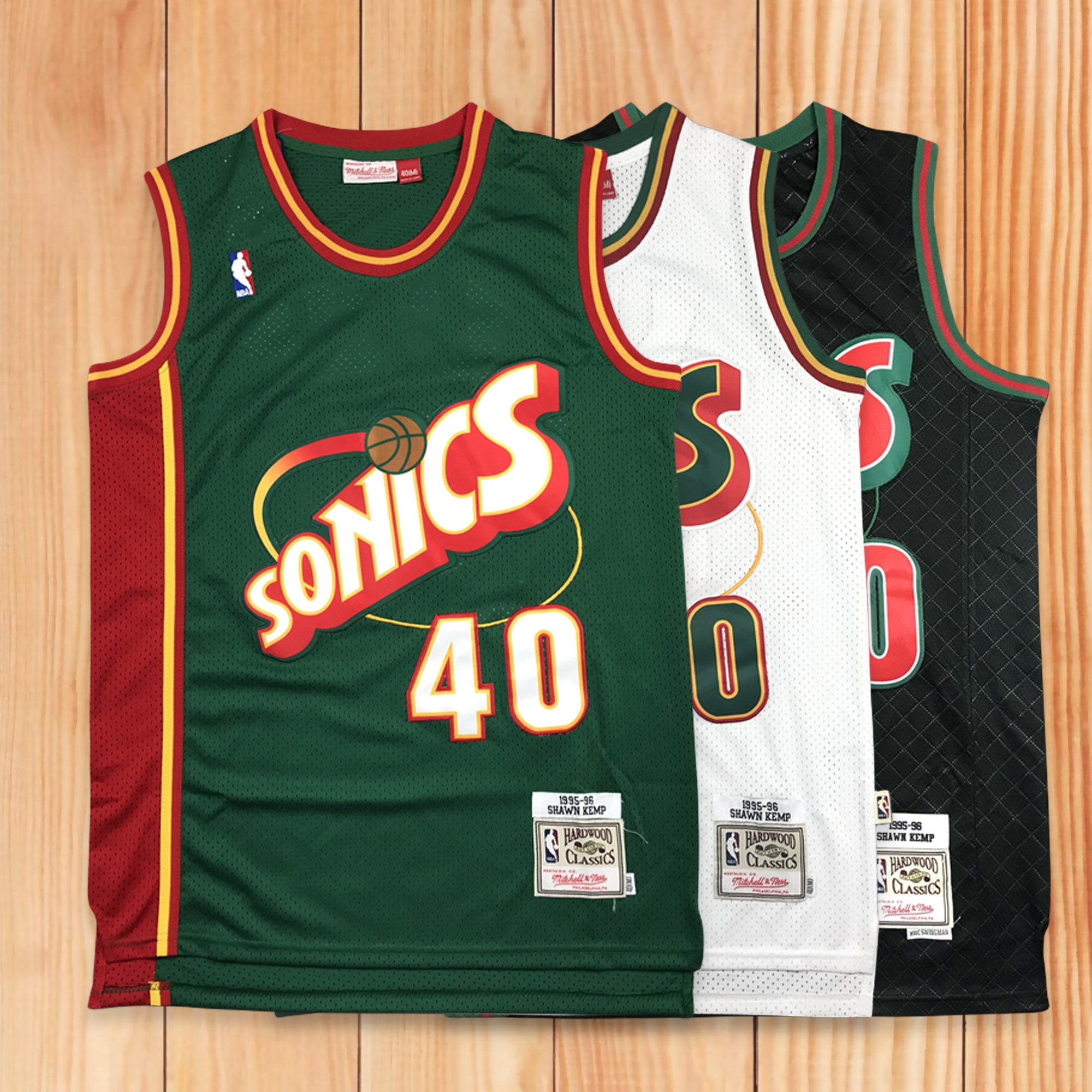 NEW XL Mitchell & Ness Authentic 90s Cleveland Cavaliers Shawn Kemp NBA  Jersey
