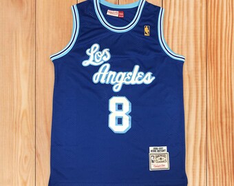 Los Angeles Lakers blue 8 Kobe Bryant regular season Retro Vintage Jersey