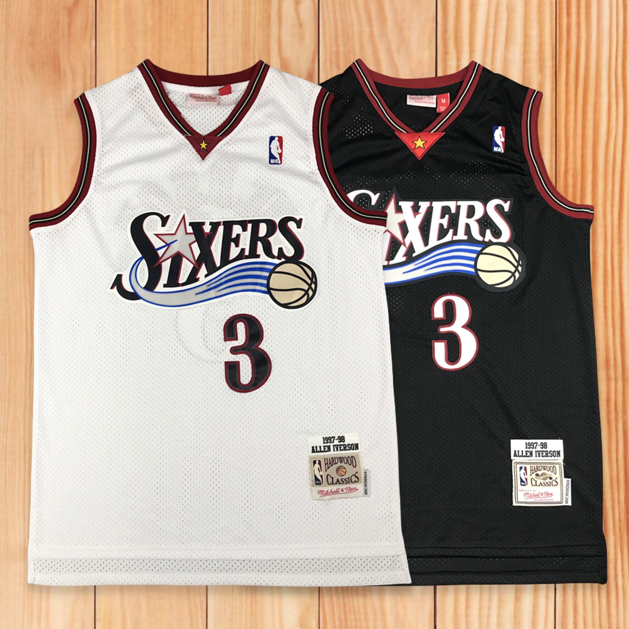 Allen Iverson auto Adidas 1996-97 Philadelphia 76ers Rookie Swingman Jersey JSA