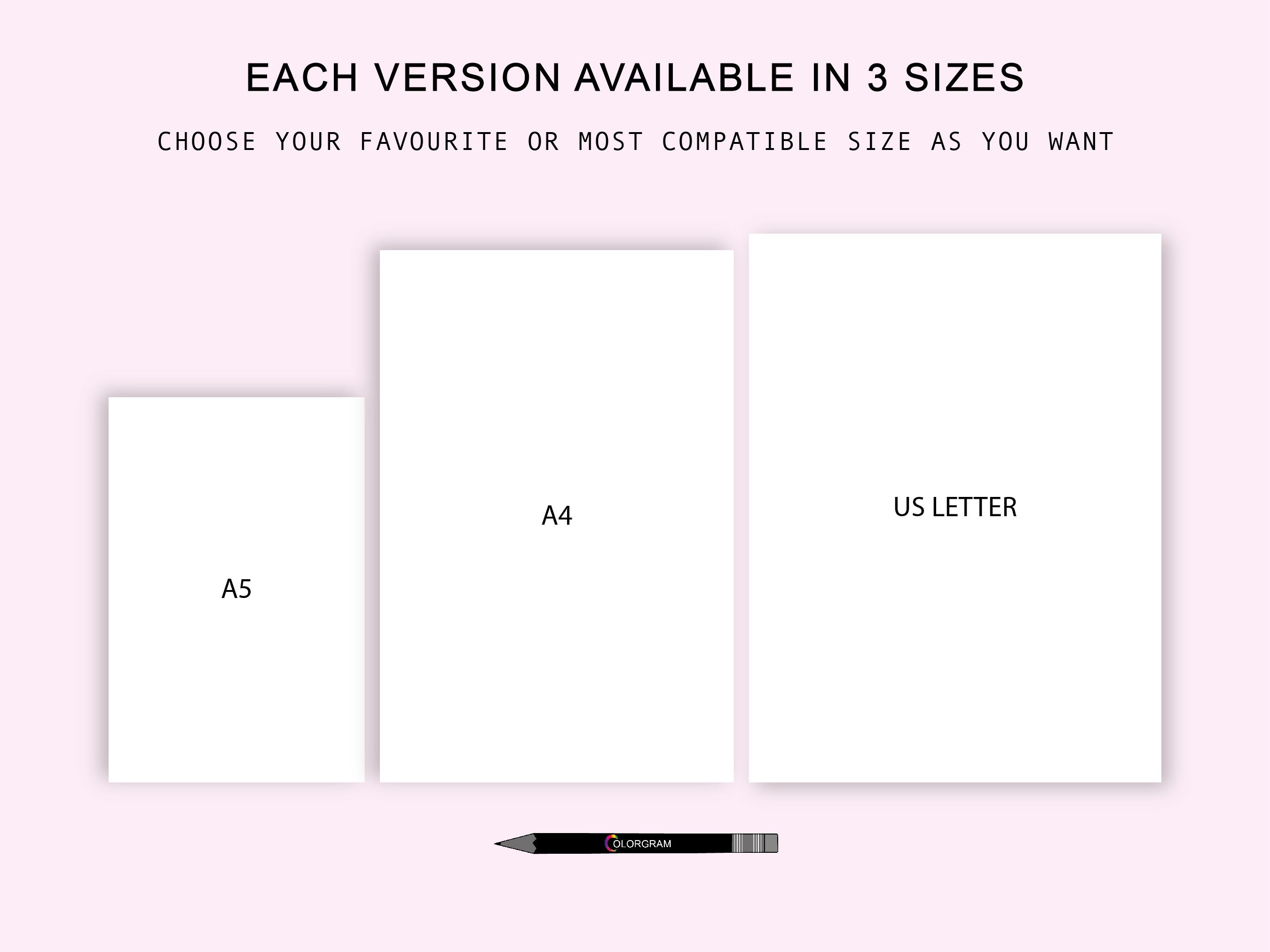 Weekly Planner Printable, Digital Fillable Planner, A4 A5 US Letter ...