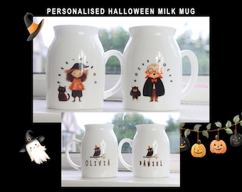 Personlig Halloweenmugg, Halloweenmugg för barn, Halloweenpresent, 280 g Halloweenmugg för barn