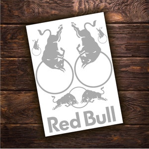 Bull red bull Stickers, Unique Designs