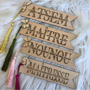 Personalized bookmarks for teachers, nanny, atsem