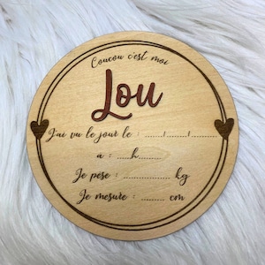 Carte de naissance / jalon / bébé / nouveau-né / carte de bienvenue / prénom
