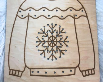 Trofast Insert - Winter Sweater / Fine Motor Skills / Montessori Activity