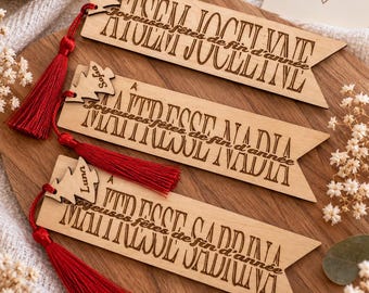 Personalized bookmarks for teacher, nanny, or teaching assistant