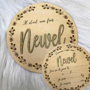 Carte de naissance personnalisée bois | Prénom en relief | Souvenir naissance bébé | Cadeau naissance original | Déco chambre bébé