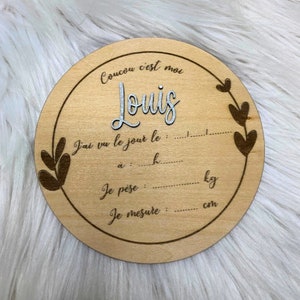 Carte de naissance / jalon / bébé / nouveau-né / carte de bienvenue / prénom