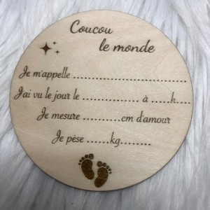 Carte de naissance / bébé / naissance / informations de naissance / prénom