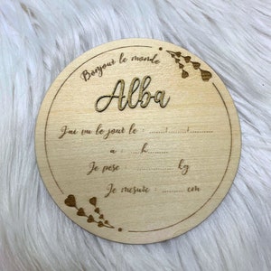 Carte de naissance / jalon / bébé / nouveau-né / carte de bienvenue / prénom