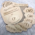 Sign - Panel - Back-to-school card / My first day / My last day of school / Personalized name product logo