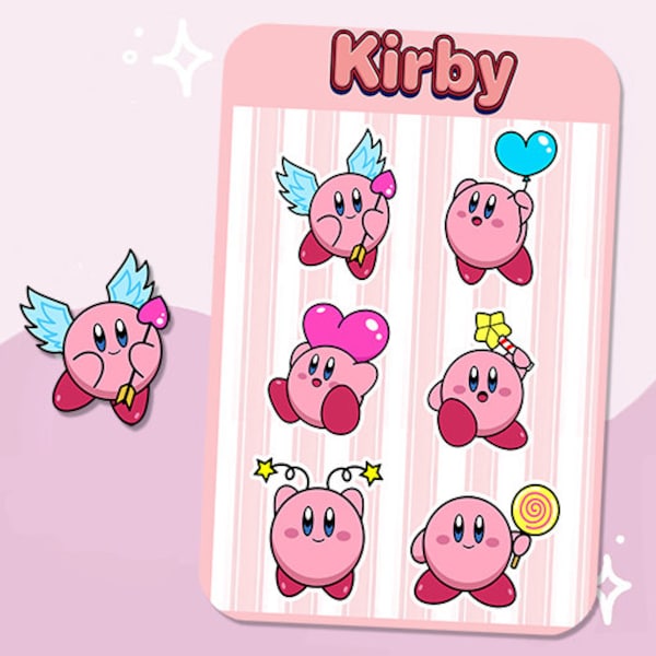 Premium Kirby Aufkleber-Set - Vielfältige Motive für Spielkonsolen & Zubehör, Hochwertig und Langlebig