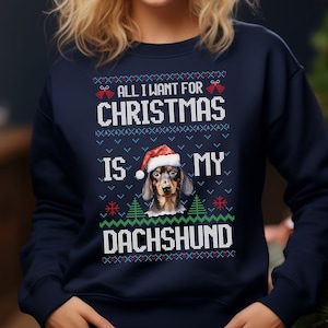 Dachshund sweatshirt, shirt dachshund Christmas, Christmas gift, ugly Christmas sweater, Christmas sweater dachshund, dachshund gift, gift idea