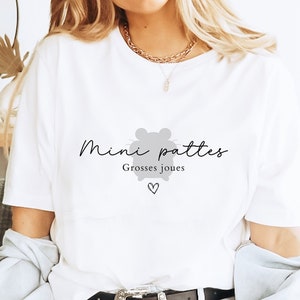 Süßes Hamster-T-Shirt, Geschenk für Mama eines Hamsters, Hamster-Geschenk, Mini-Pfoten, große Wangen