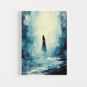 Blue Wall Art Japandi Wall Art Decor Japandi Art Wabi Sabi Wall Art Navy Blue Wall Art Minimalist Wall Art Blue Wall Art Abstract Wall Art